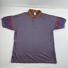 Usado, Camisa polo esportiva vintage cabeça adulto grande azul abstrato geométrico anos 90 golfe comprar usado  Enviando para Brazil