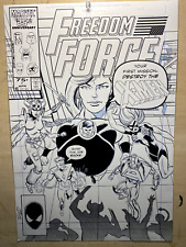 Usado, CAPA DE ARTE EM QUADRINHOS ORIGINAL FREEDOM FORCE VS. X-MEN! comprar usado  Enviando para Brazil