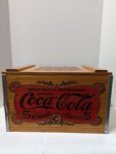 Vintage '93 Coca Cola Wooden Box Crate w/ Checker Board and Checkers 18"x12"x11" for sale  Shipping to South Africa