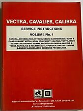 Holden Vectra Cavalier Calibra 1991 service instructions Volume 1 for sale  Shipping to South Africa