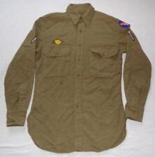 Chemise moutarde d’un PFC USAAF US Air Force WW2 USA américain d'occasion  Isigny-sur-Mer