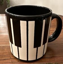 Taza de café con teclas de piano Waechtersbach taza de música alemana en blanco y negro segunda mano  Embacar hacia Argentina