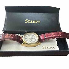 Relógio masculino Stauer Meisterzeit 18175 automático couro mostrador bege - SOMENTE PEÇAS - comprar usado  Enviando para Brazil