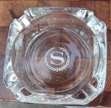 Cenicero cuadrado de vidrio transparente vintage Sheraton Hotel S Logo 3,5"  segunda mano  Embacar hacia Mexico