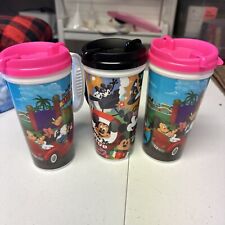 3 Disney World Resort Rapid Fill Refillable Mug Cup 2 Pink Lids 1 Black Lid for sale  Shipping to South Africa
