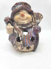 Snowman holding lantern for sale  Humble