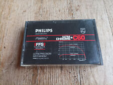 1x PHILIPS ULTRA CHROME C60 BLANK AUDIO CASSETTE VIERGE TAPE USED 1981 comprar usado  Enviando para Brazil