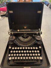 Underwood 4 Bank Portable Typewriter 1933 Glossy black Model F Serial # F690460, used for sale  Shipping to South Africa