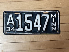 1934 minnesota license for sale  Minneapolis