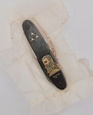 Cuchillo de bolsillo plegable Theodor Herzl retrato en Leopold Gornitz Solingen Alemania, usado segunda mano  Embacar hacia Argentina