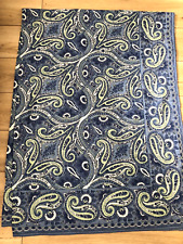 April Cornell 100% Cotton Blue Green White Paisley Tablecloth 58"x82" for sale  Shipping to South Africa