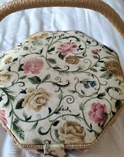 Sewing basket floral for sale  SEAFORD