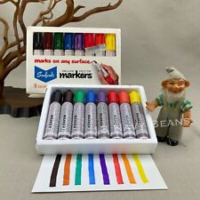 Used, Sanford's Deluxe Vintage Box of 8 Metal Barrel Felt Tip Markers POTENT STINK for sale  Shipping to South Africa