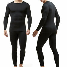 Conjunto de roupa íntima masculina Long Johns inverno esqui lã forrada aquecedor top + conjunto de calças EUA comprar usado  Enviando para Brazil