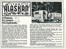 1972 small Print Ad of The Alaskan Camper Pickup Truck Bed it's hydraulic for sale  Shipping to Canada