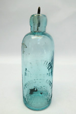Garrafa de vidro TJ Stone Torrington Conn 7 oz sabor artificial cor azul antiga comprar usado  Enviando para Brazil