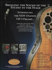 Guitarra Ovation 2006 edición de coleccionista VIP-5 preamplificador 40 aniversario anuncio 8 x 11 segunda mano  Embacar hacia Argentina