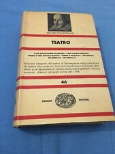 Teatro shakespeare einaudi usato  Italia
