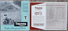 Triumph motorcycle brochure for sale  SOUTH SHIELDS