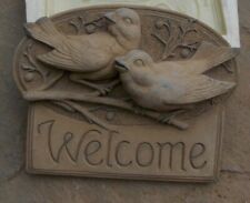 Signo de placa de bienvenida Pájaro Colgante Pared Jardín De Cemento, usado segunda mano  Embacar hacia Spain