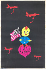 Anti War “Chicken Little Was Right” Black Light Poster From Apparatus #112, 1968 for sale  Shipping to South Africa