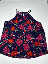 Blusa feminina Papermoon tamanho grande detalhe de recorte Walita floral azul marinho/vermelho comprar usado  Enviando para Brazil