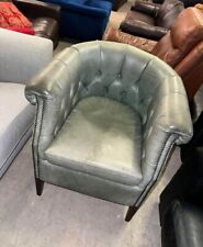 Chesterfield leather green for sale  NANTWICH