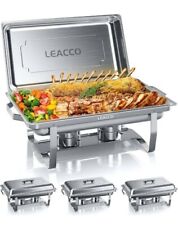 4 Pack Chafing Dish 8 QT Food Warmer Stainless Steel Buffet Set Catering for sale  Shipping to South Africa
