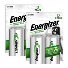 4 x Energizer Recargable Tamaño D Baterías Recarga Potencia NiMH 2500mAh LR20 segunda mano  Embacar hacia Argentina