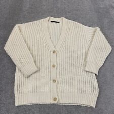 Used, JENNI KAYNE Sweater Women XXS Ivory Alpaca Cocoon Cardigan Wool Oversized Knit for sale  Shipping to South Africa