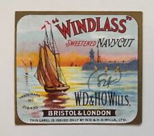 A WD HO Wills Windlass Cigarette Tobacco Packet Label for sale  Shipping to South Africa