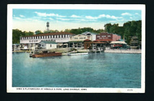 Arnolds Park Iowa IA c1930 Roof Garden Amusement Park, Fun House, Speed Boats ++, used for sale  Shipping to South Africa