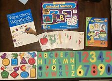 Lote de 7 de aprendizaje preescolar alfabeto/formas segunda mano  Embacar hacia Mexico