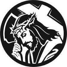 RELIGIOUS JESUS WITH CROSS GOD  CAR DECAL STICKER for sale  Shipping to South Africa