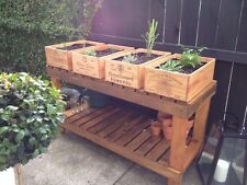 1 x 12 BOTTLE LARGE FRENCH WOODEN WINE CRATE / BOX IDEA GARDEN PLANTER POT, used for sale  Shipping to South Africa