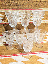 8 vasos FINOS Fostoria American Glassware Cubist 8 oz patas poco agua 5,5"" segunda mano  Embacar hacia Mexico
