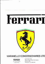 Ferrari range brochure for sale  WHITBY
