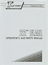 Used, Turner 22 inch Pedestrian Flail Mower Operators Manual with Parts List for sale  WAKEFIELD