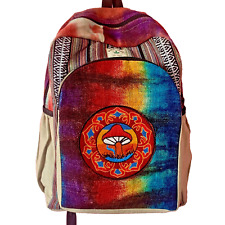 Mochila de cânhamo estampada | Acampamento/Escola | Tamanho adulto | Feita à mão no Nepal | comprar usado  Enviando para Brazil