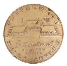 Raro 1970 Tupperware International HQ Orlando FL dedicación medallón bronce segunda mano  Embacar hacia Argentina