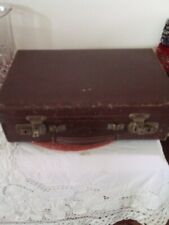 vintage leather suitcase for sale  CASTLEFORD