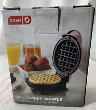 Mini máquina de fazer waffle DASH rosa 4" nova na caixa danificada comprar usado  Enviando para Brazil