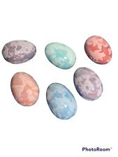 Vintage Hand Painted Ceramic Easter Eggs Iridescent Splatter - Mixed Lot Of 6 for sale  Shipping to South Africa