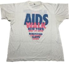 Used, 1992 90s AIDS Walk New York Gay LGBT Single Stitch Tee Shirt VTG hiv Small Fit for sale  Shipping to South Africa