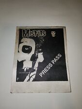 Adesivo The Misfits Vintage 1980's Punk Concert Satin Press Pass comprar usado  Enviando para Brazil