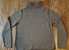 GANDER MOUNTAIN Sweater 100% Cotton Sage Olive Green GUIDE SERIES TurtleNeck MED for sale  Shipping to South Africa