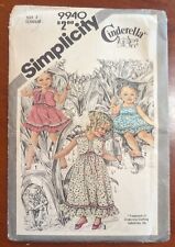 Padrão de costura vintage 1981 impresso simplicidade tamanho 2 criança Cinderela sem cortes comprar usado  Enviando para Brazil