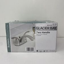 Usado, Glacier Bay Builders 4 pol. Torneira de banheiro Centerset 2 alças níquel escovado comprar usado  Enviando para Brazil