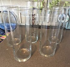 Cylinder clear glass vases set of 5, used for sale  Shipping to South Africa