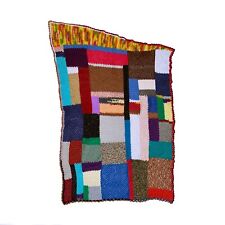 Poltrona de retalhos de crochê feita à mão lã algodão cobertor vintage comprar usado  Enviando para Brazil